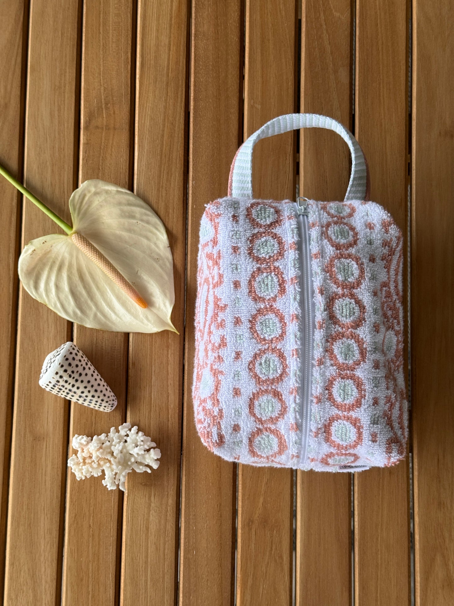TB006 Salmon and Pistachio Towel Bag
