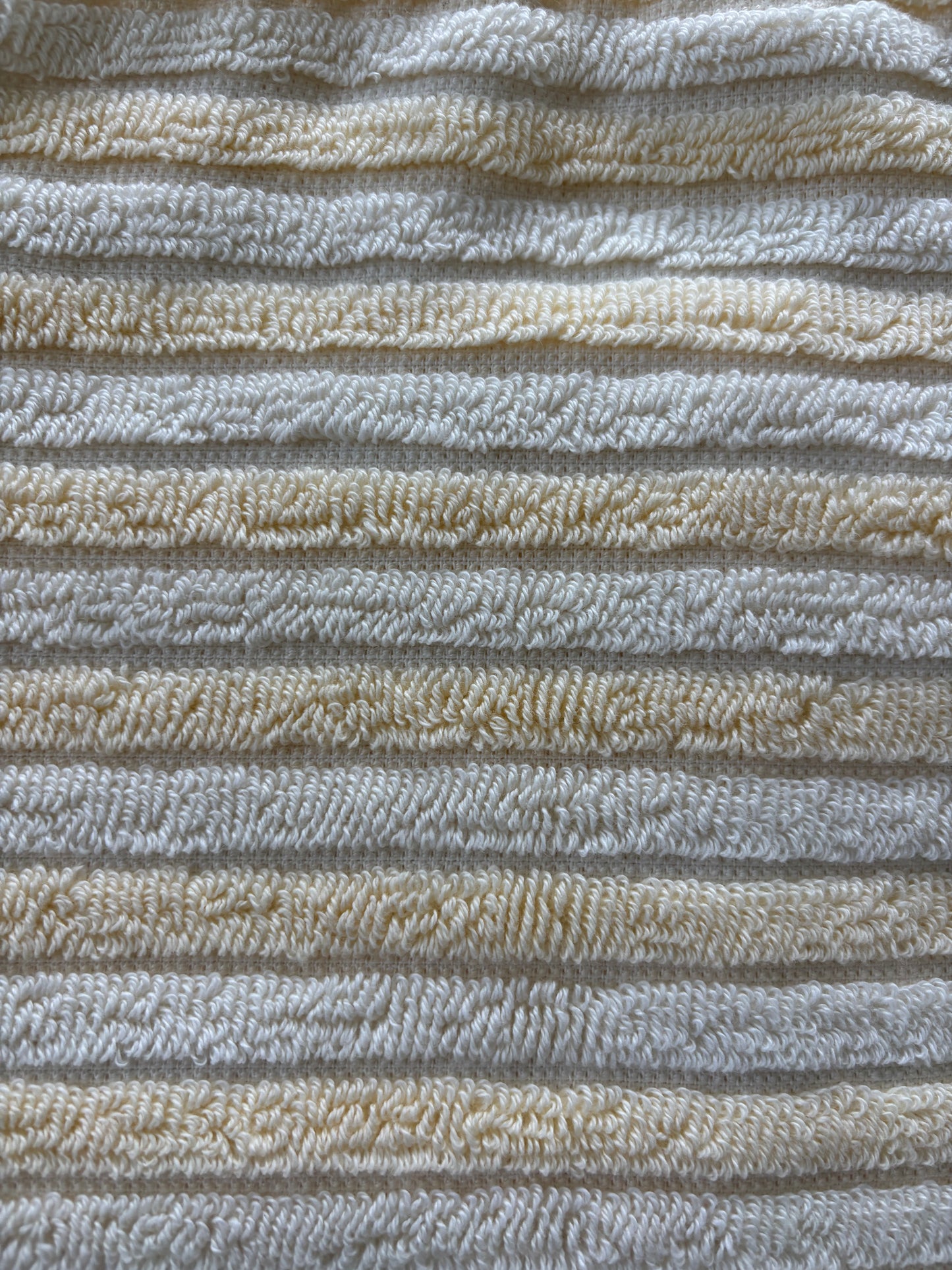 043 Butter Yellow and Cream Stripes (S)