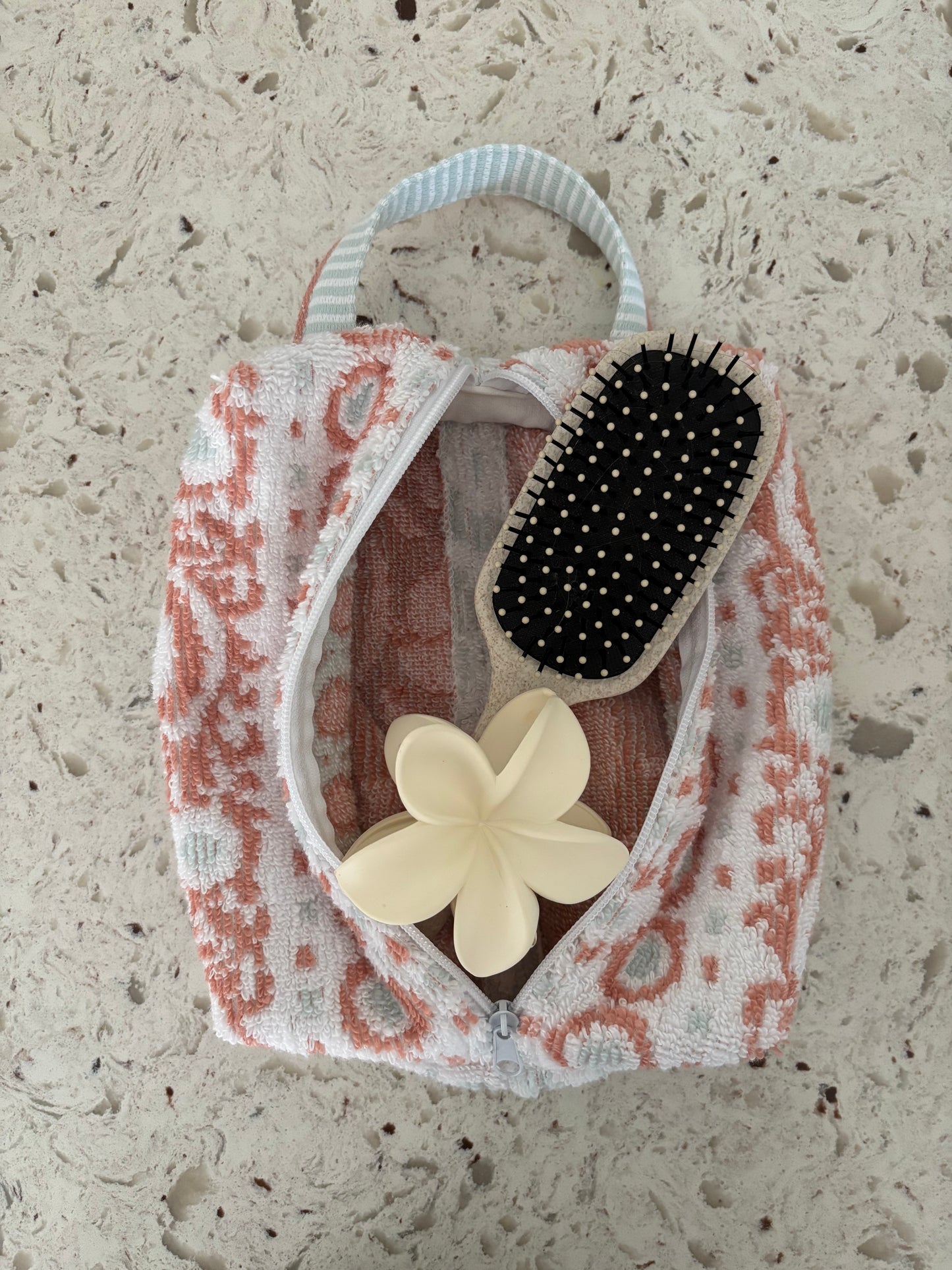 TB006 Salmon and Pistachio Towel Bag