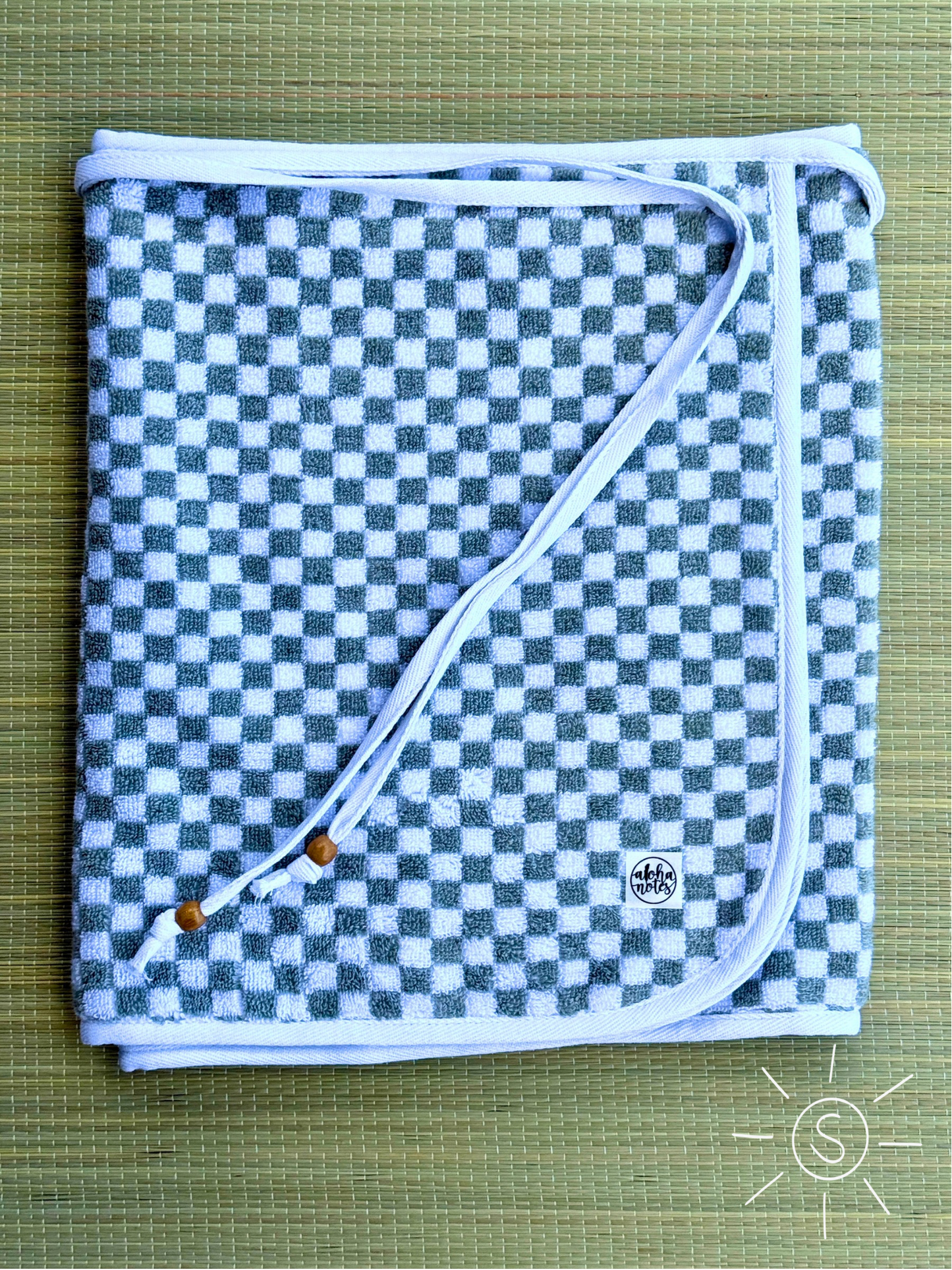 045 Sage and white checkered (S)