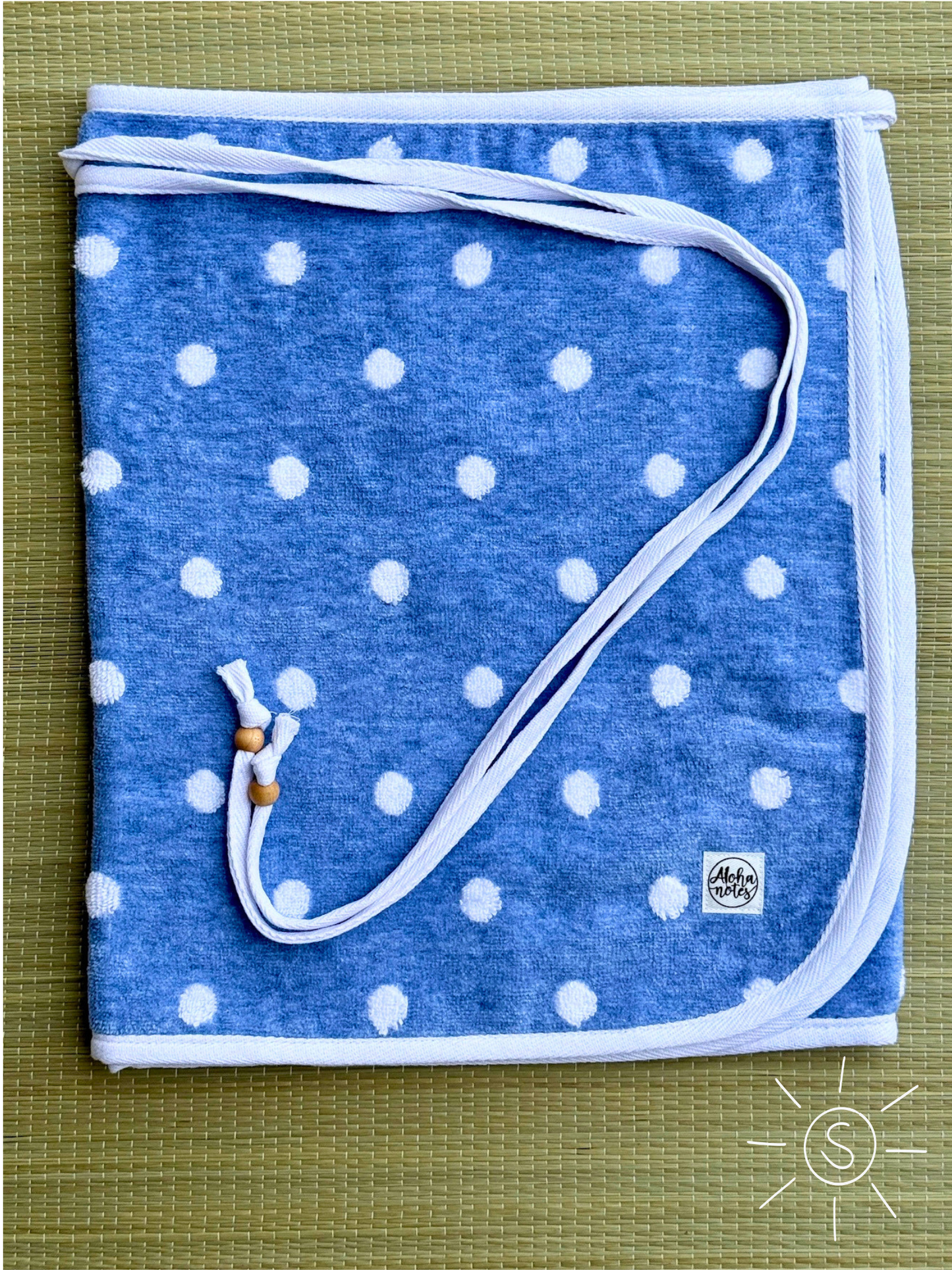 007 Blue with White Polkadots (S)