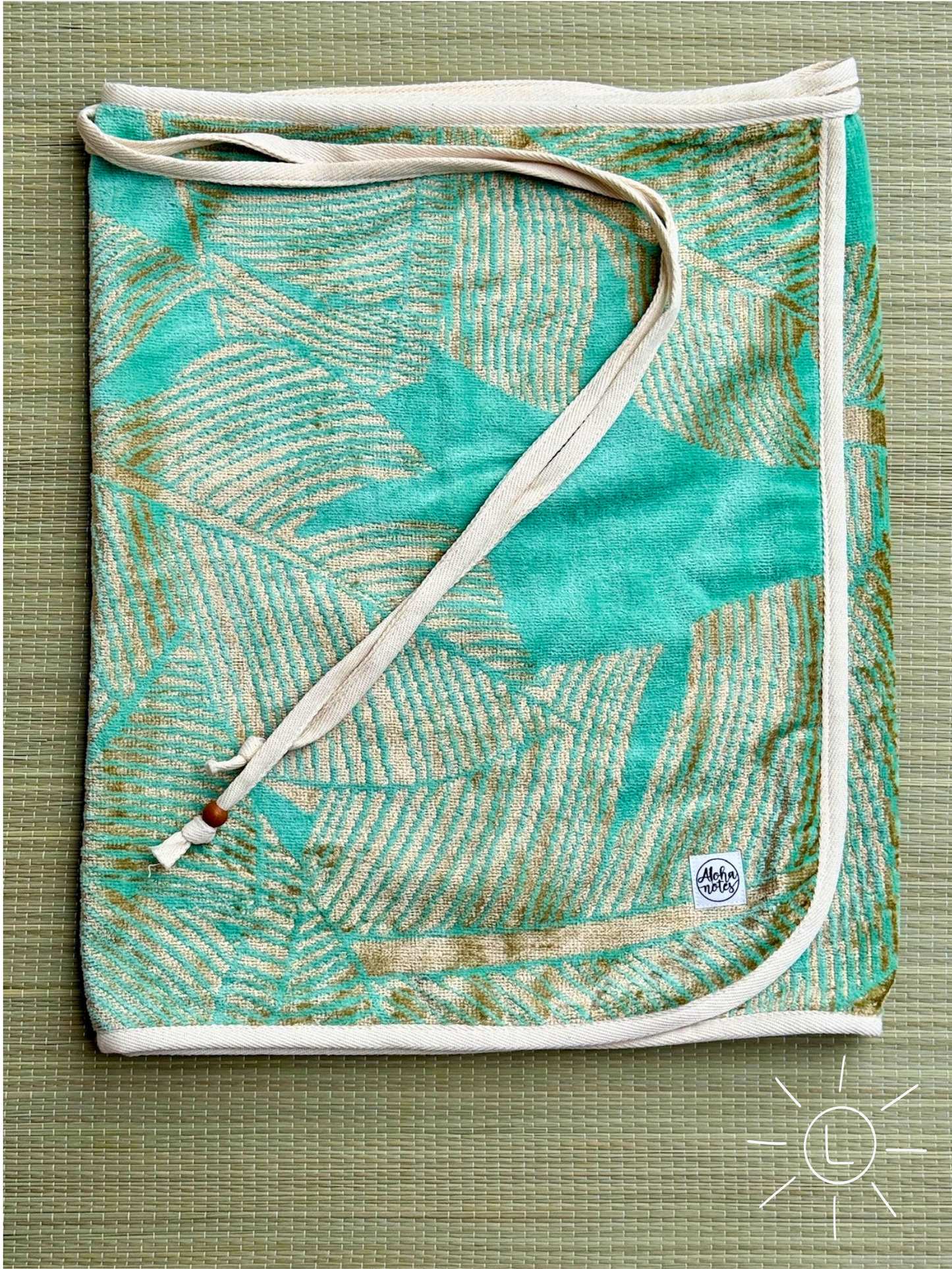 017 Sage Green & Gold Palm Fronds with a little shimmer (L)