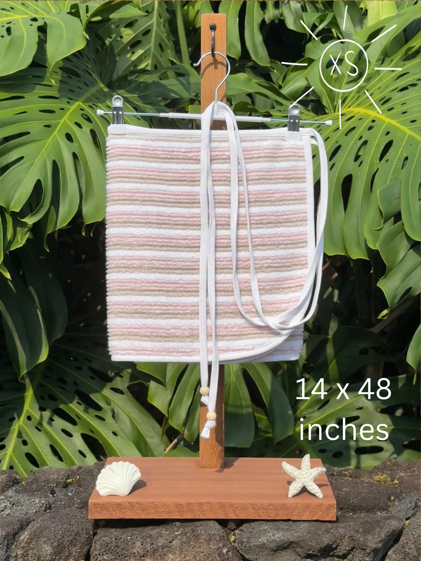 105 Pink, Beige and White Stripes (X Small)